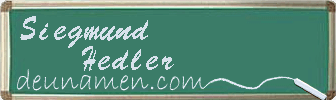Siegmund Hedler Visitenkarte